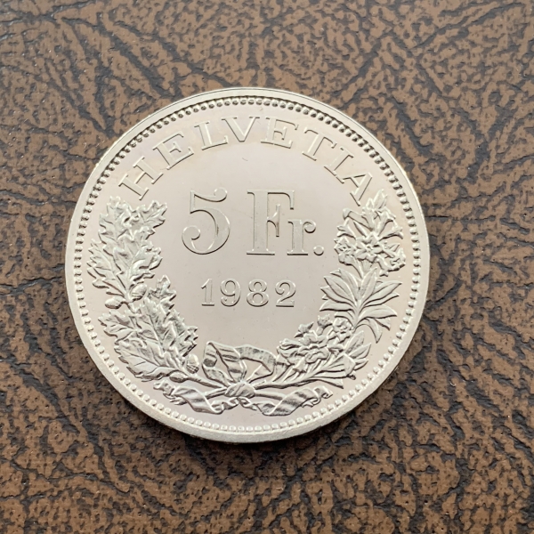 5 Franken Gotthardbahn 1982